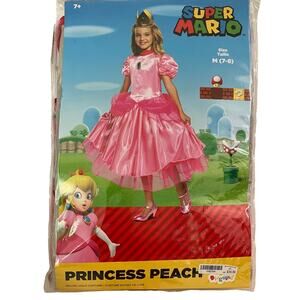 PRINCESS PEACH Halloween Costume Child’s Med 7/8 Super Mario Bros. Nintendo